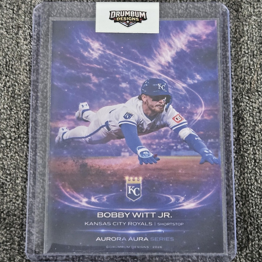 Bobby Witt Jr. CUSTOM Baseball Card Kansas City Royals